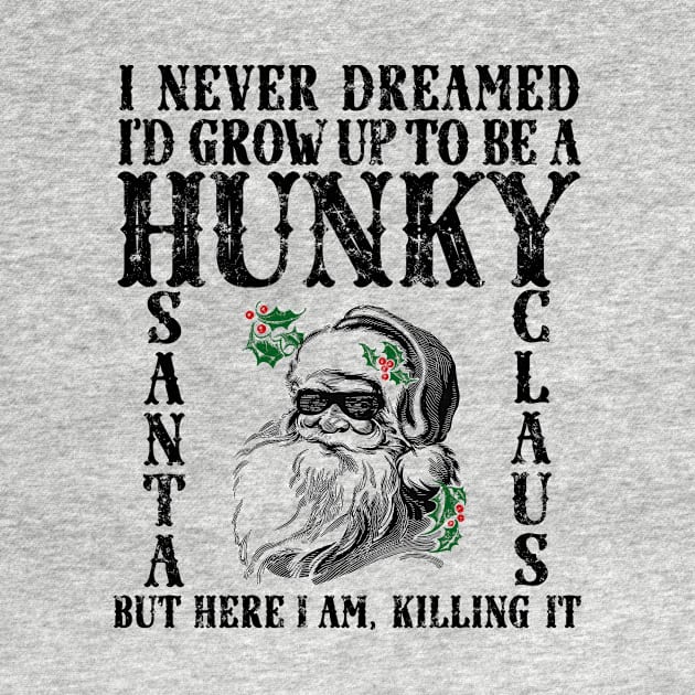 Funny Retro Santa Claus, Sarcastic Christmas Pun by SilverLake